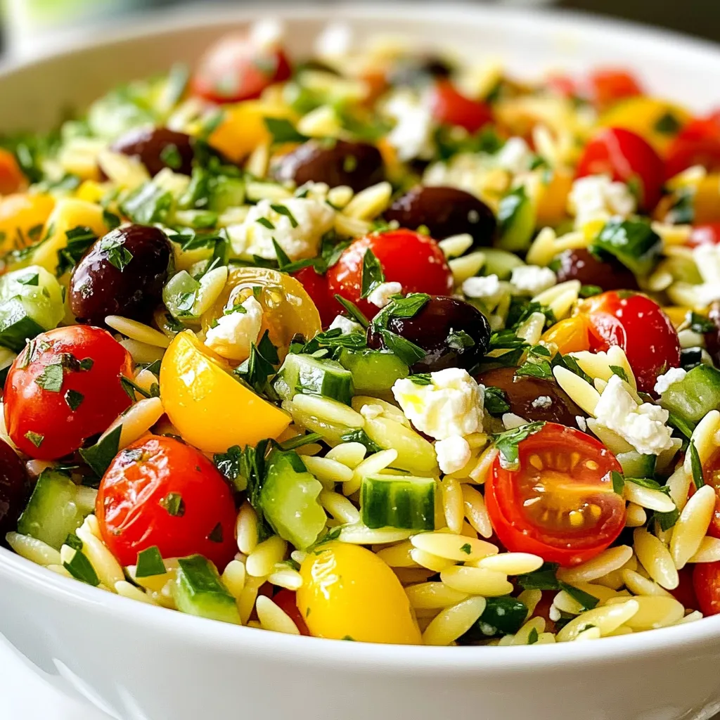 Greek Orzo Salad with Feta Flavorful Fresh Delight