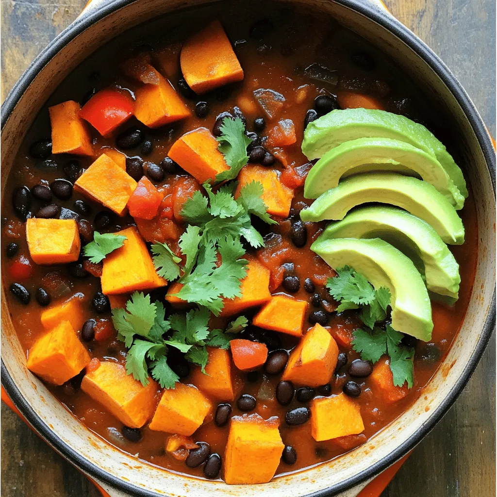 Savory Sweet Potato Black Bean Chili Easy Recipe