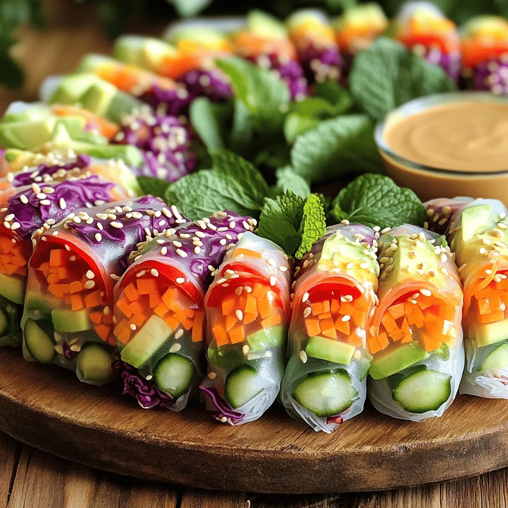 Rainbow Veggie Spring Rolls Colorful and Crunchy Treat