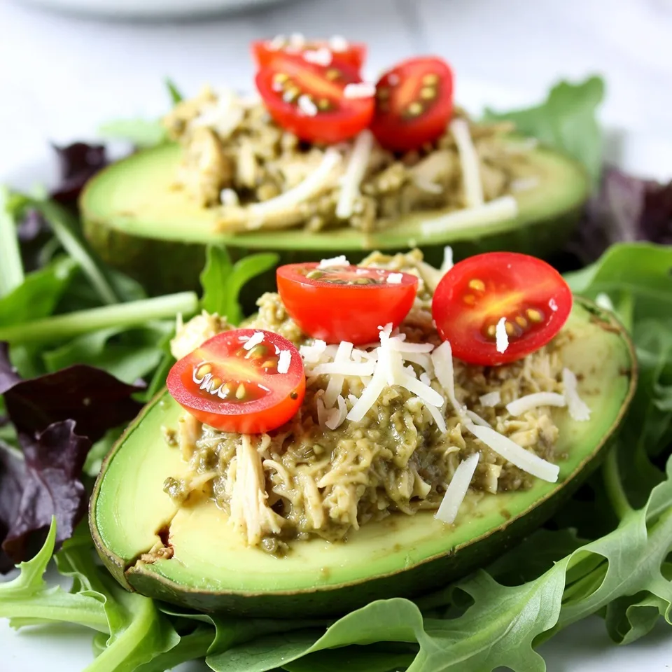 Pesto Chicken Stuffed Avocados Flavorful and Easy Dish