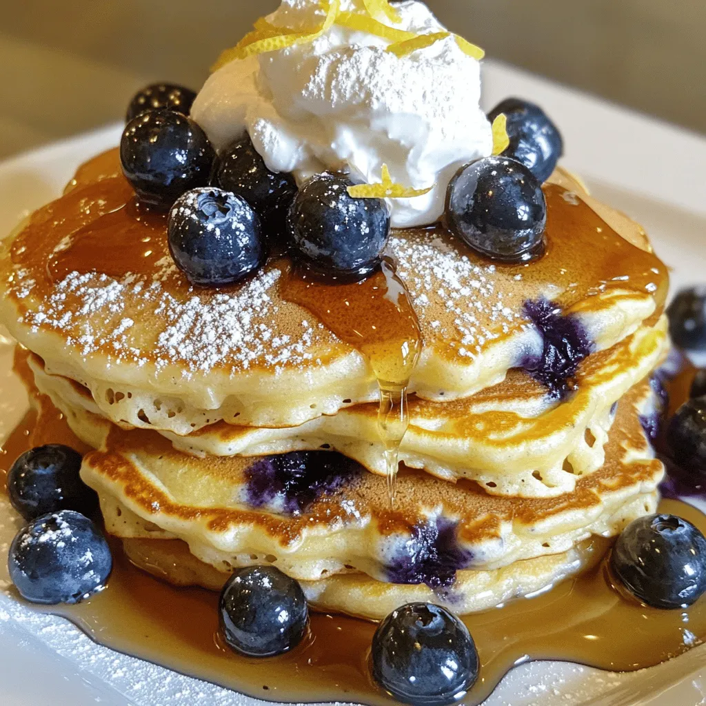 Lemon Blueberry Greek Yogurt Pancakes Fluffy Delight
