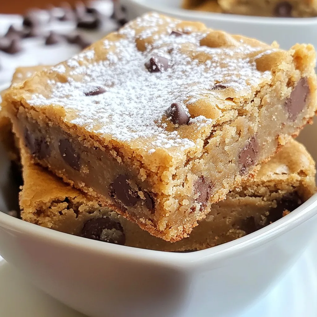 Peanut Butter Chocolate Chip Blondies Easy and Tasty Treat