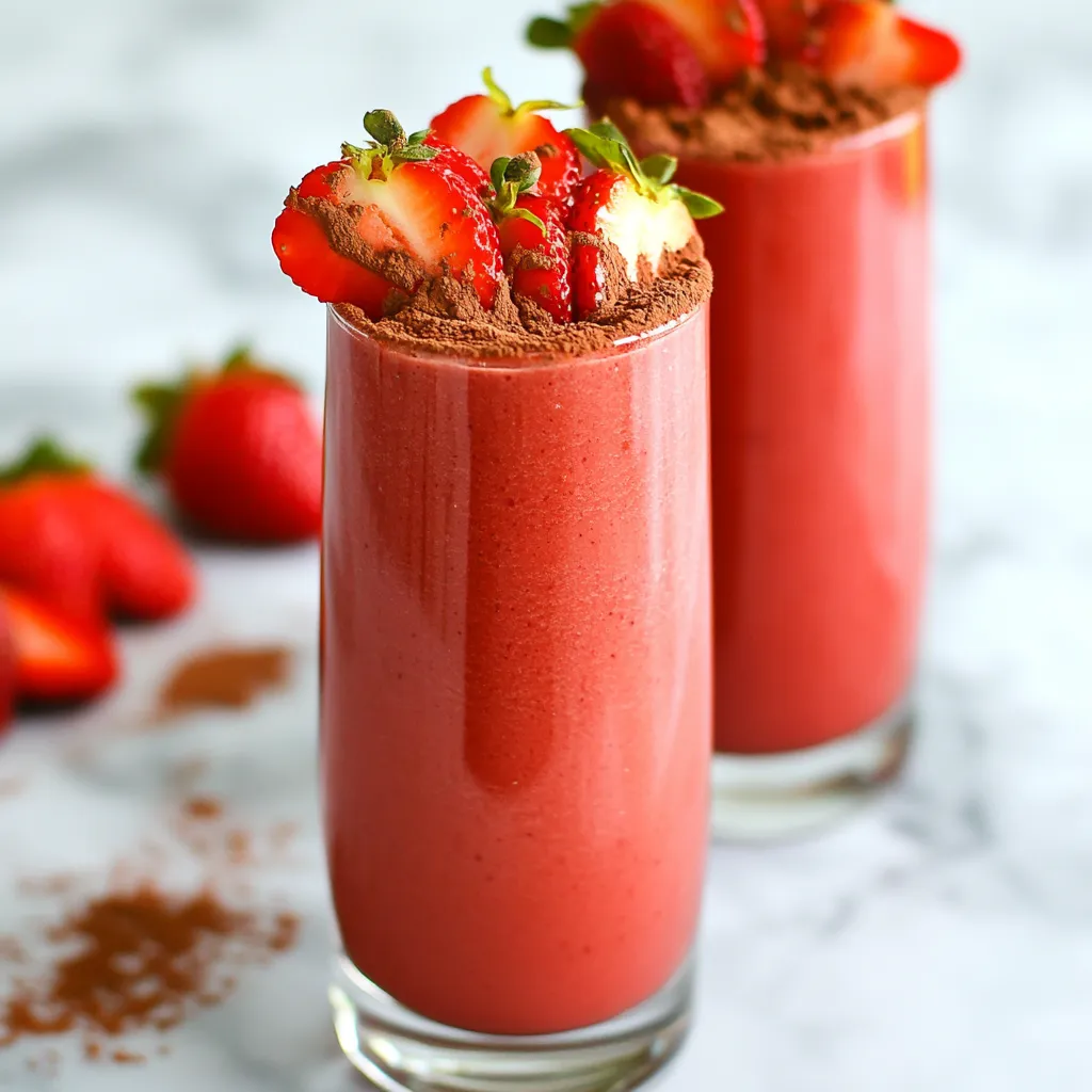 Chocolate Covered Strawberry Smoothie Creamy Delight
