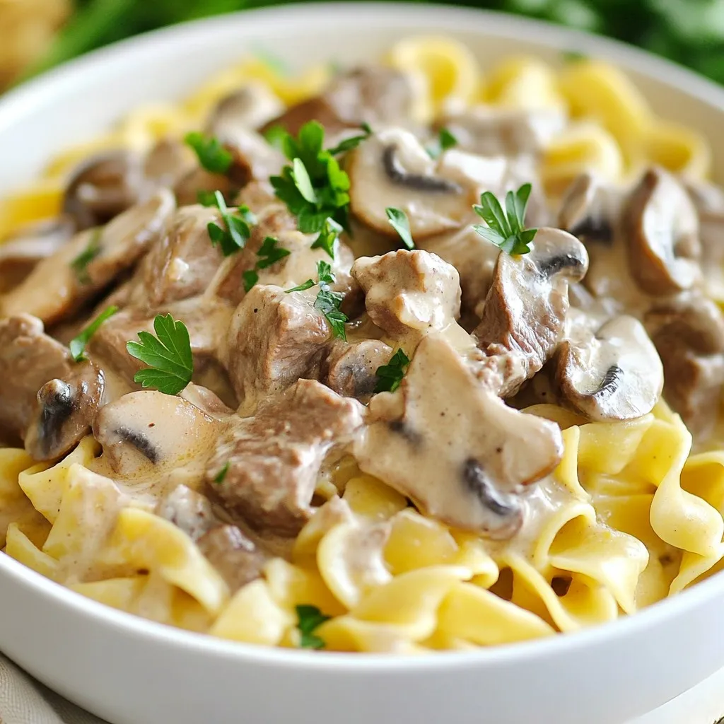 One-Pot Creamy Beef Stroganoff Easy Comfort Food Dish