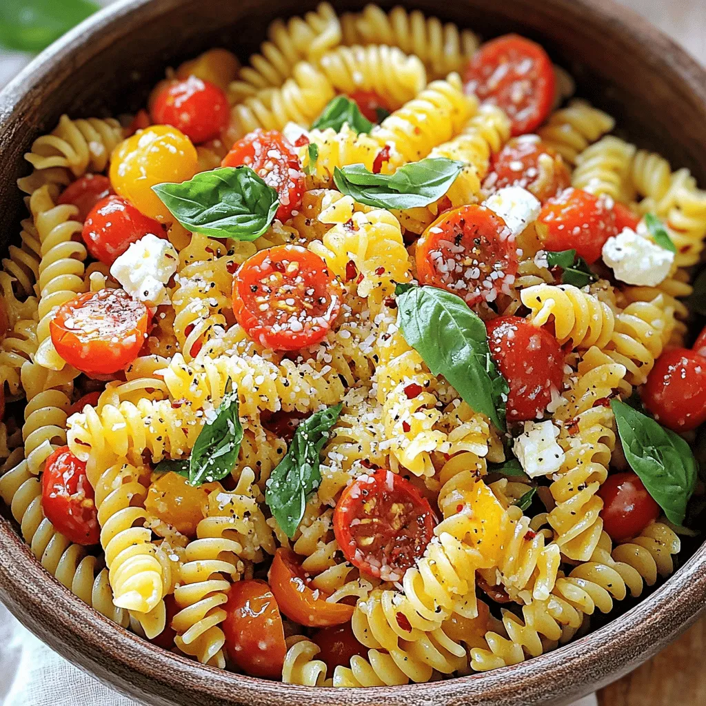 Tomato Basil Feta Pasta Easy and Flavorful Dish