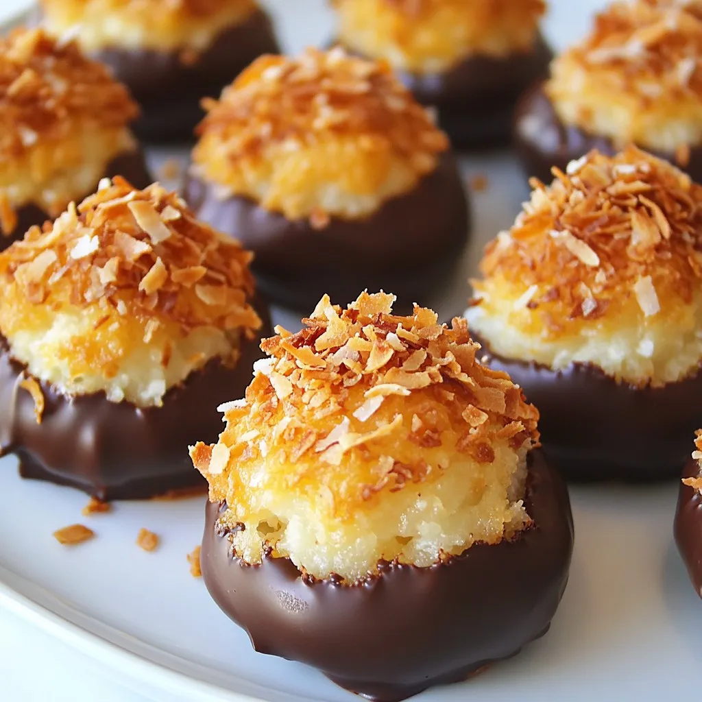 Chocolate Dipped Coconut Macaroons Easy and Delicious