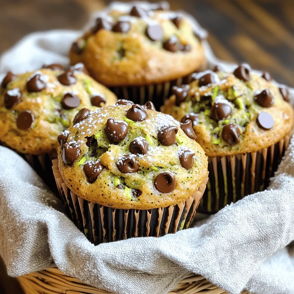 Zucchini Chocolate Chip Muffins Moist and Tasty Snack