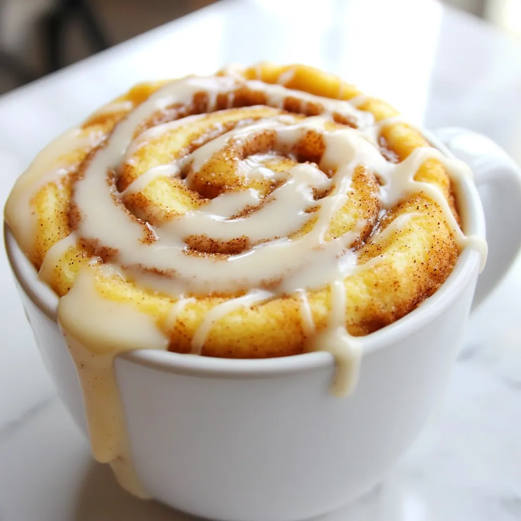 Cinnamon Roll Mug Cake Easy and Quick Delight