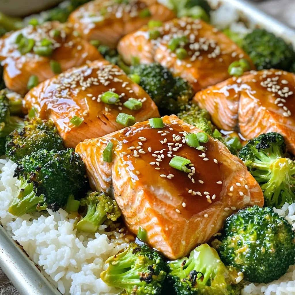 Sheet Pan Teriyaki Salmon Broccoli Quick and Tasty Meal