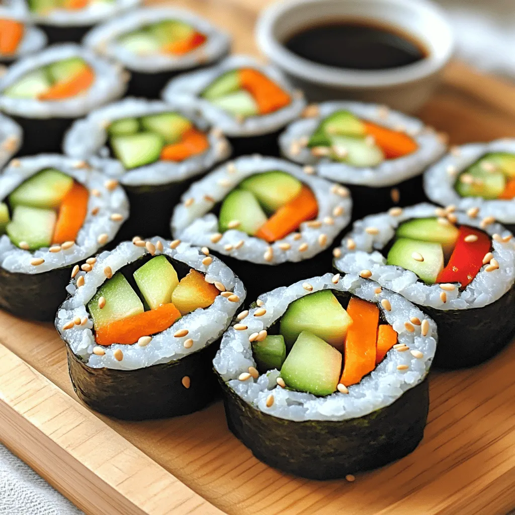 Easy Veggie Sushi Rolls Healthy and Delicious Recipe