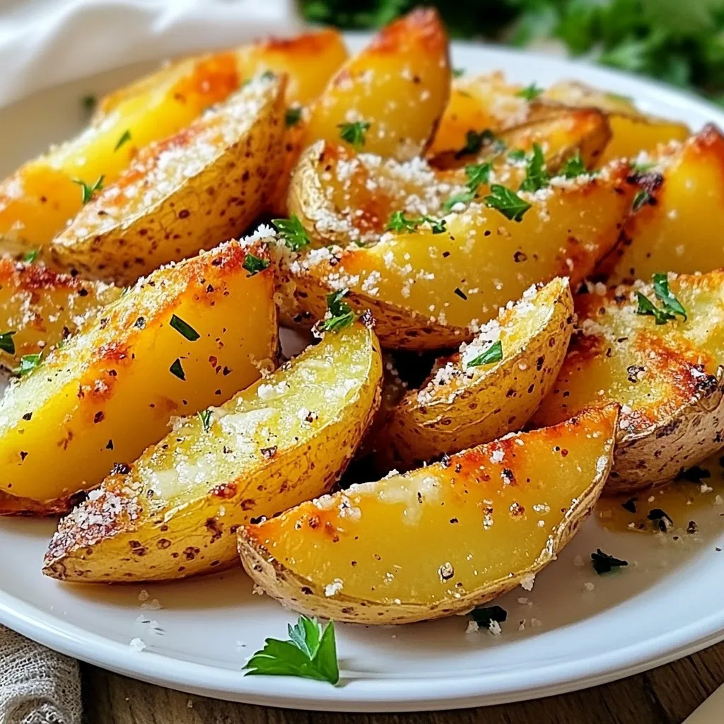 Garlic Parmesan Potato Wedges Crispy and Flavorful Snack