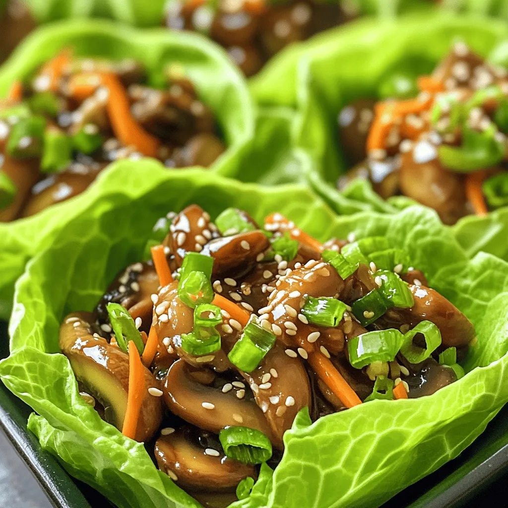 Teriyaki Mushroom Lettuce Cups Fresh and Flavorful Snack