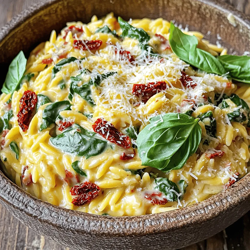 Creamy Sun Dried Tomato Orzo Delightful and Simple