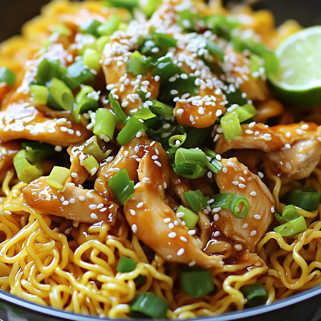 Minute Sesame Garlic Chicken Noodles Quick and Easy