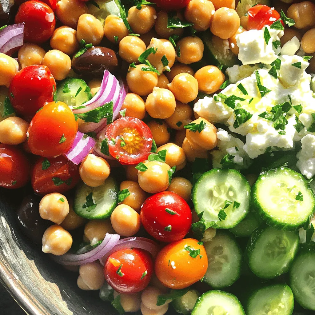 Mediterranean Chickpea Salad Fresh and Flavorful Dish