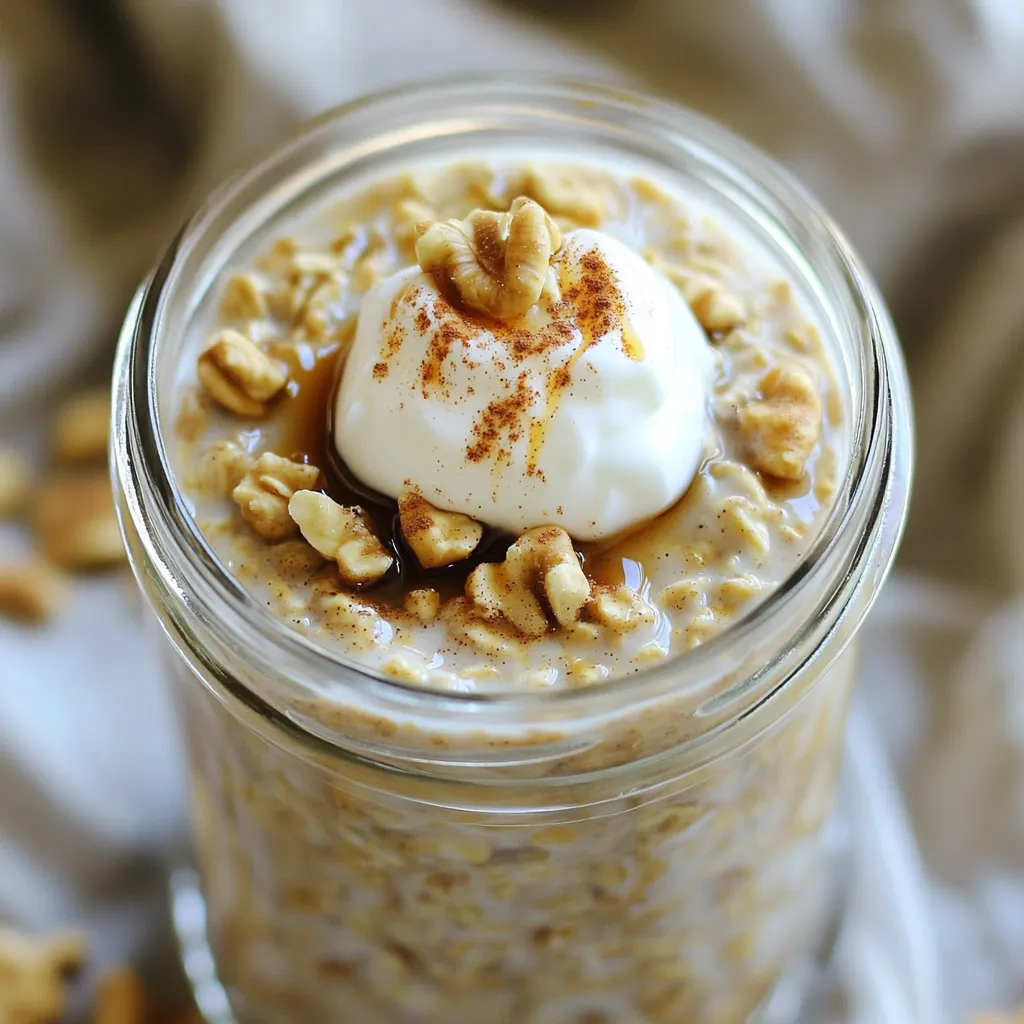 High-Protein Cinnamon Roll Overnight Oats Delight