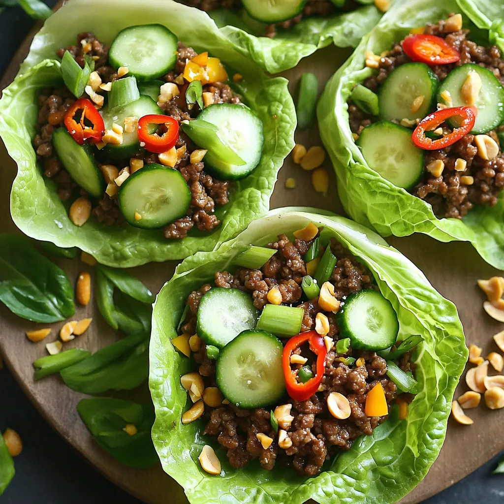 Minute Thai Basil Beef Lettuce Wraps Flavorful Delight
