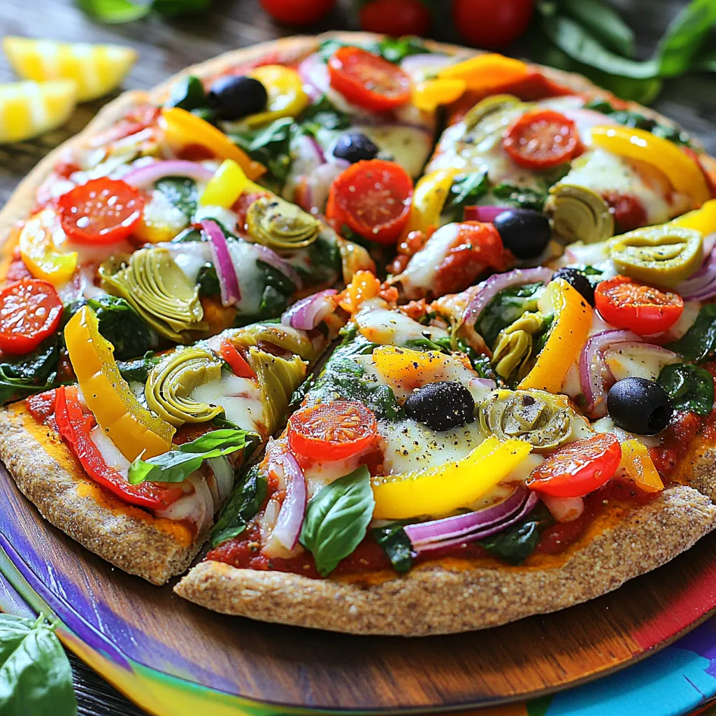 Rainbow Veggie Pizza Colorful and Tasty Delight