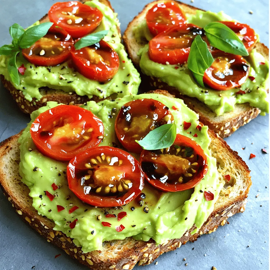 Avocado and Tomato Toast Savory Simple Delight