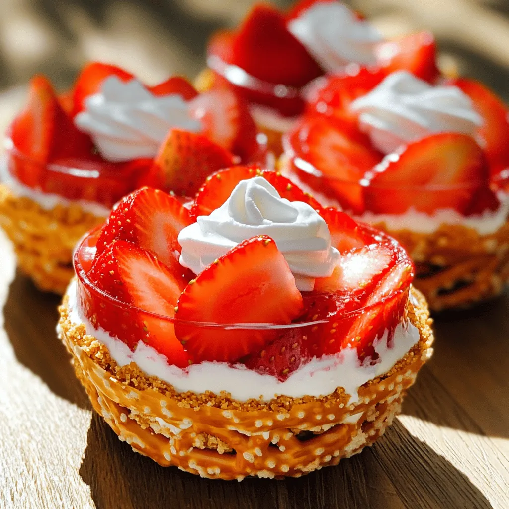 Strawberry Pretzel Salad Cups Delightful and Easy Treat