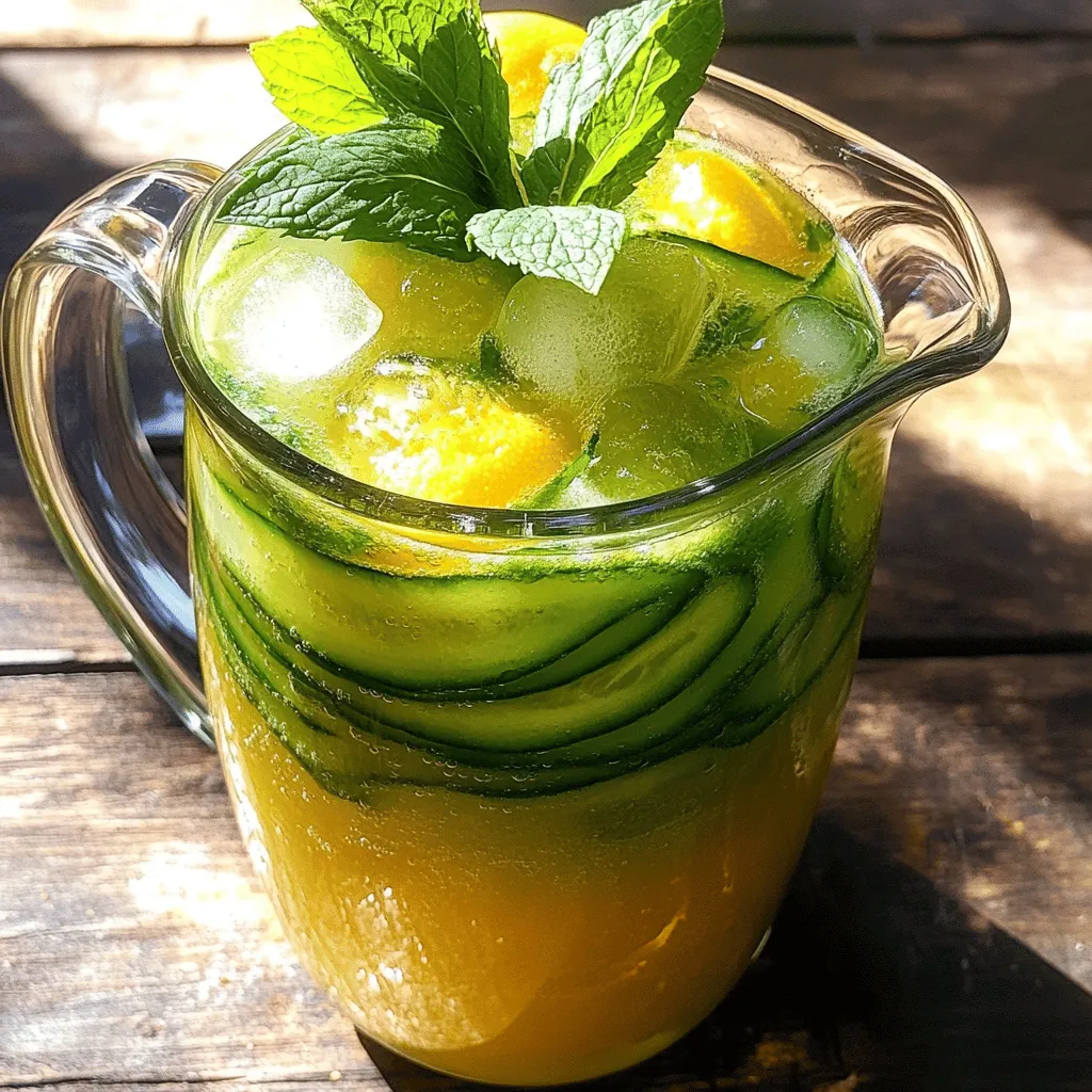 Cucumber Ginger Lemonade Refreshing Summer Drink