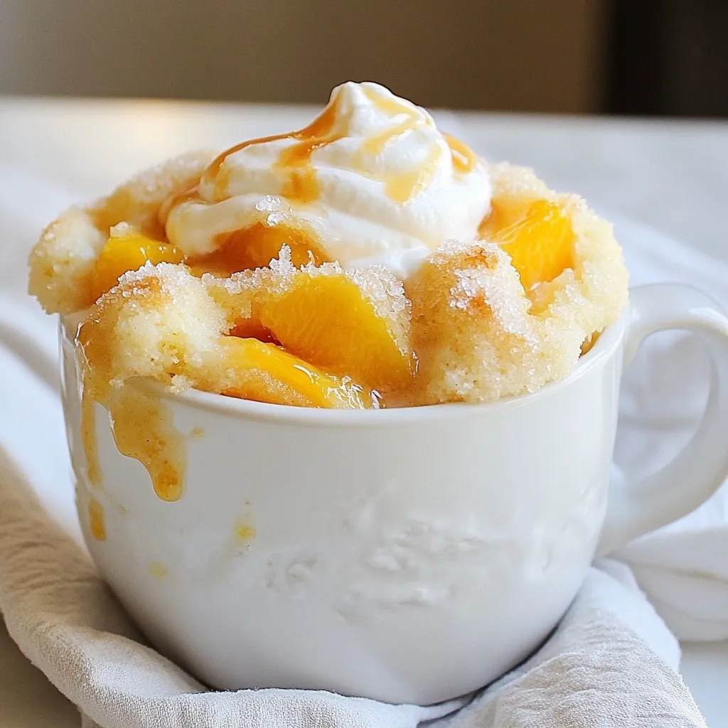 Peach Cobbler Mug Cake Simple and Tasty Treat