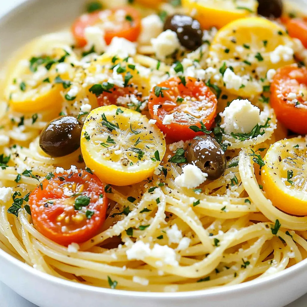 One-Pot Greek Lemon Pasta Simple and Flavorful Meal