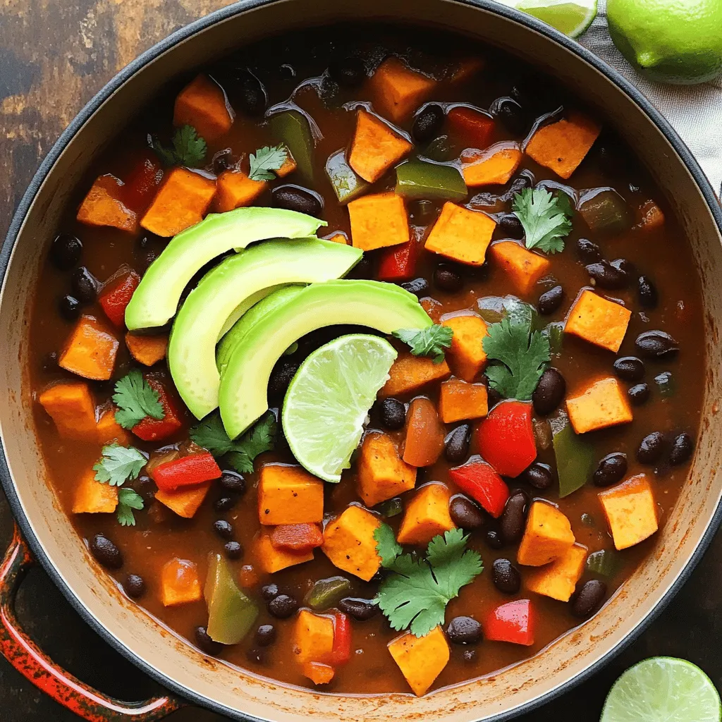 Sweet Potato Black Bean Chili Flavorful and Hearty Dish