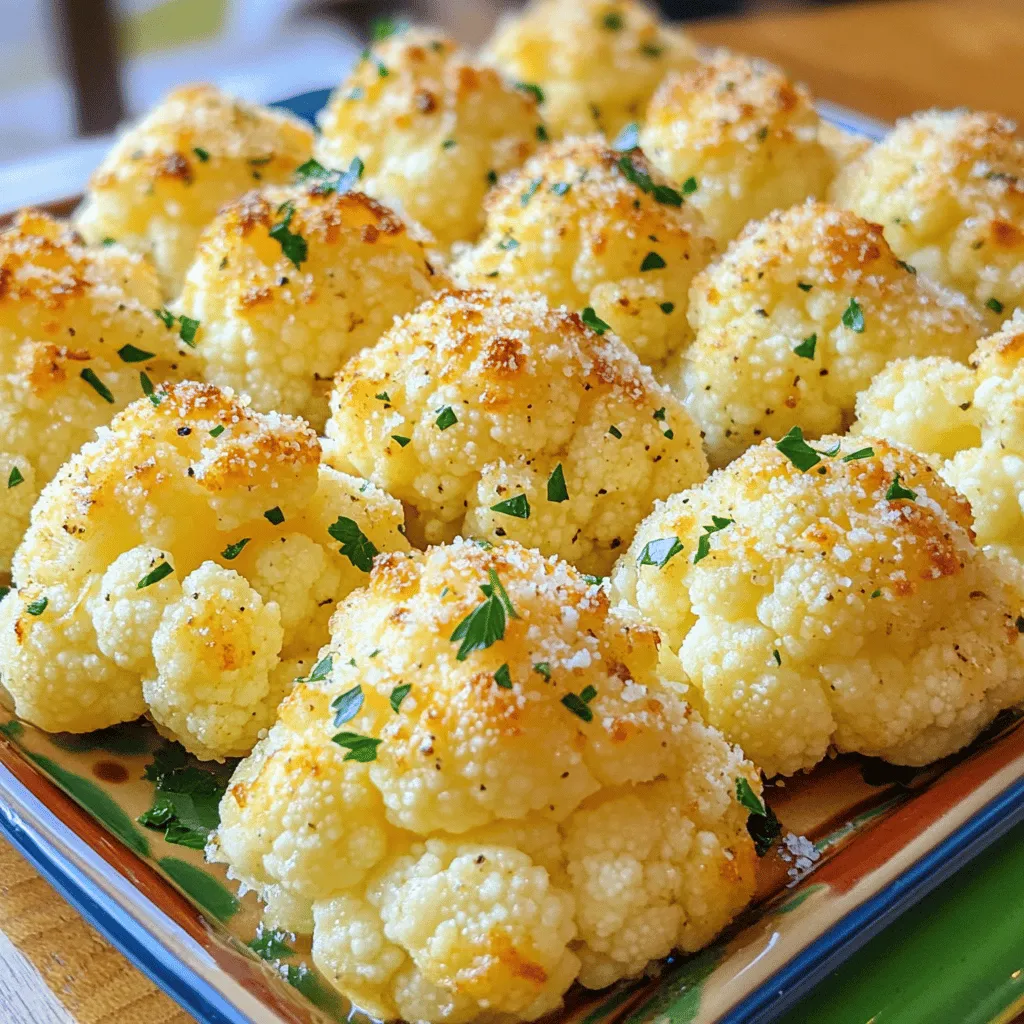 Roasted Garlic Parmesan Cauliflower Tasty Side Dish