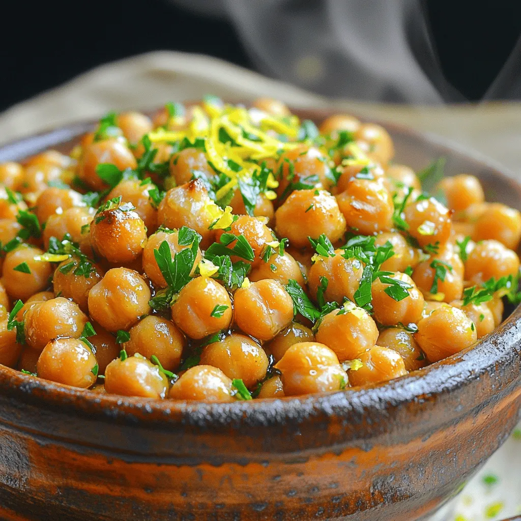 Lemon Garlic Roasted Chickpeas Crunchy and Flavorful