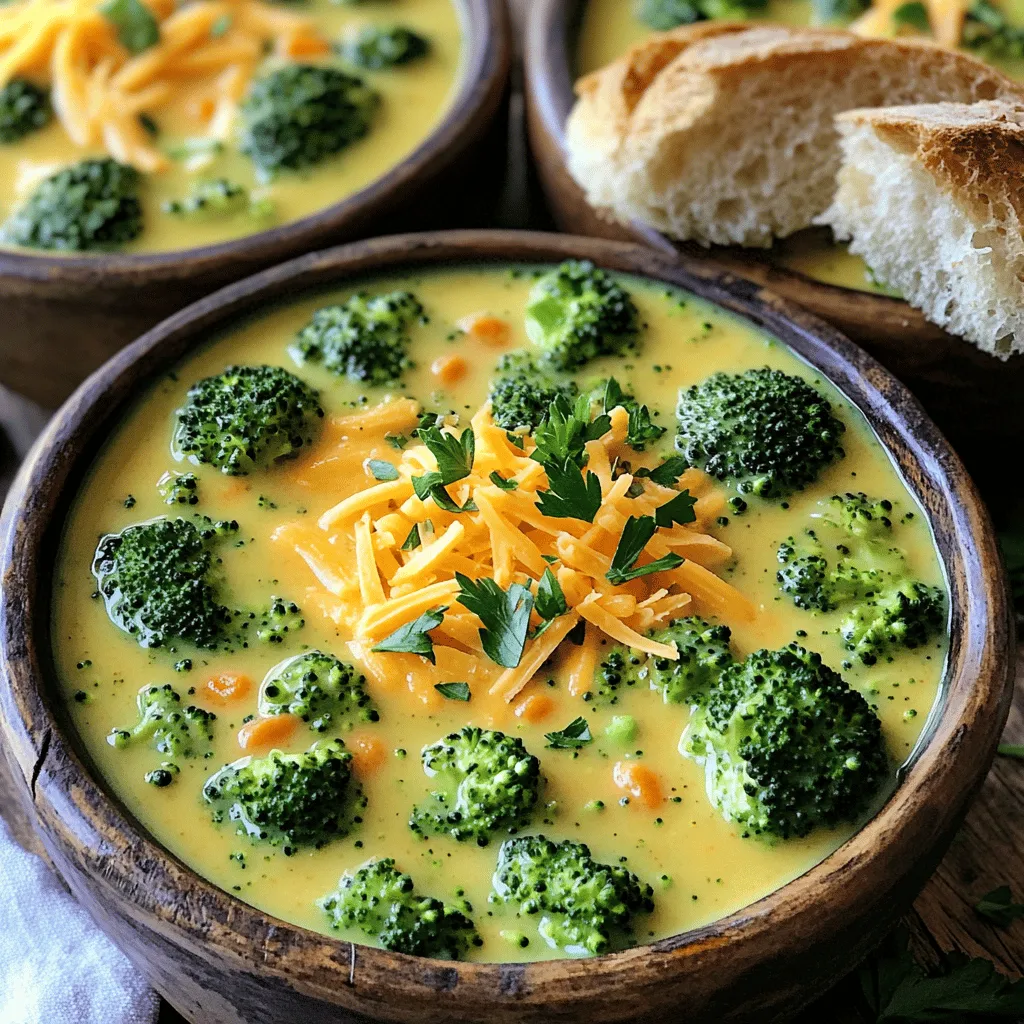 Creamy Broccoli Cheddar Soup Rich and Comforting Dish