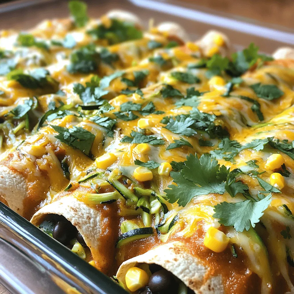 Zucchini and Black Bean Enchiladas Flavorful Delight