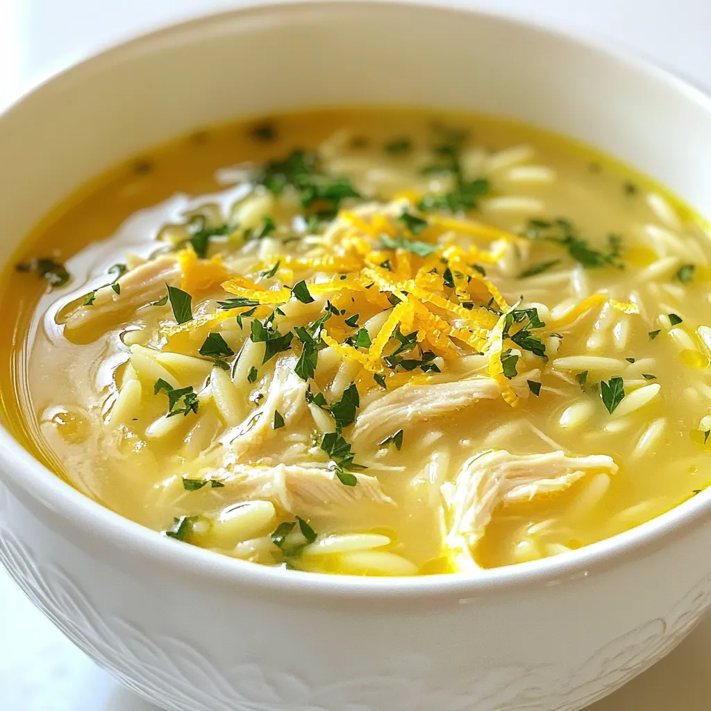 Greek Lemon Chicken Soup Flavorful and Nourishing Dish