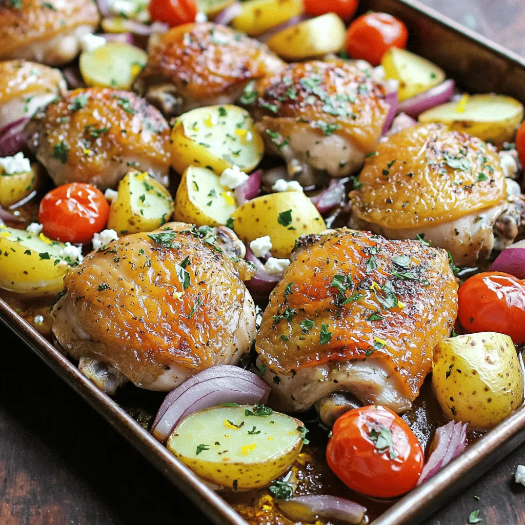 Sheet Pan Greek Chicken &#038; Potatoes Flavorful Meal