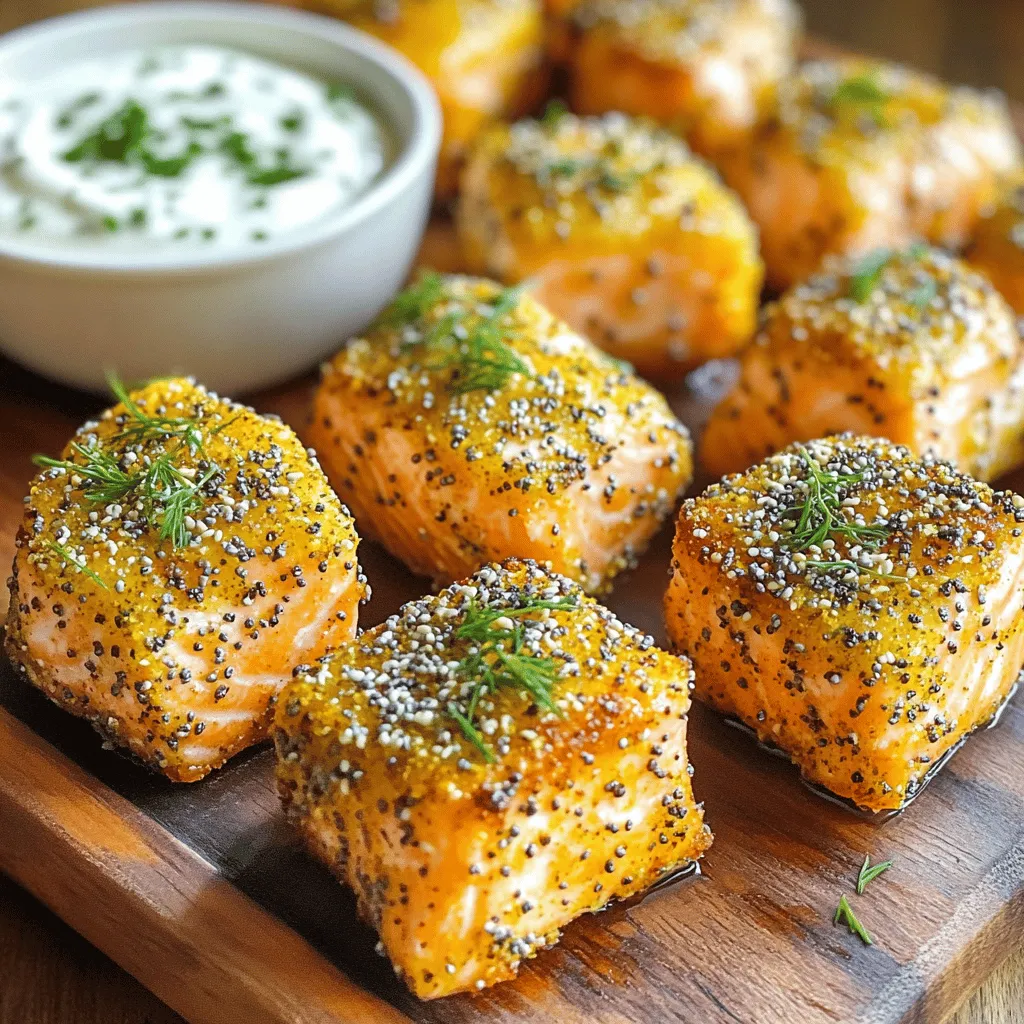 Air Fryer Everything Bagel Salmon Bites Delight