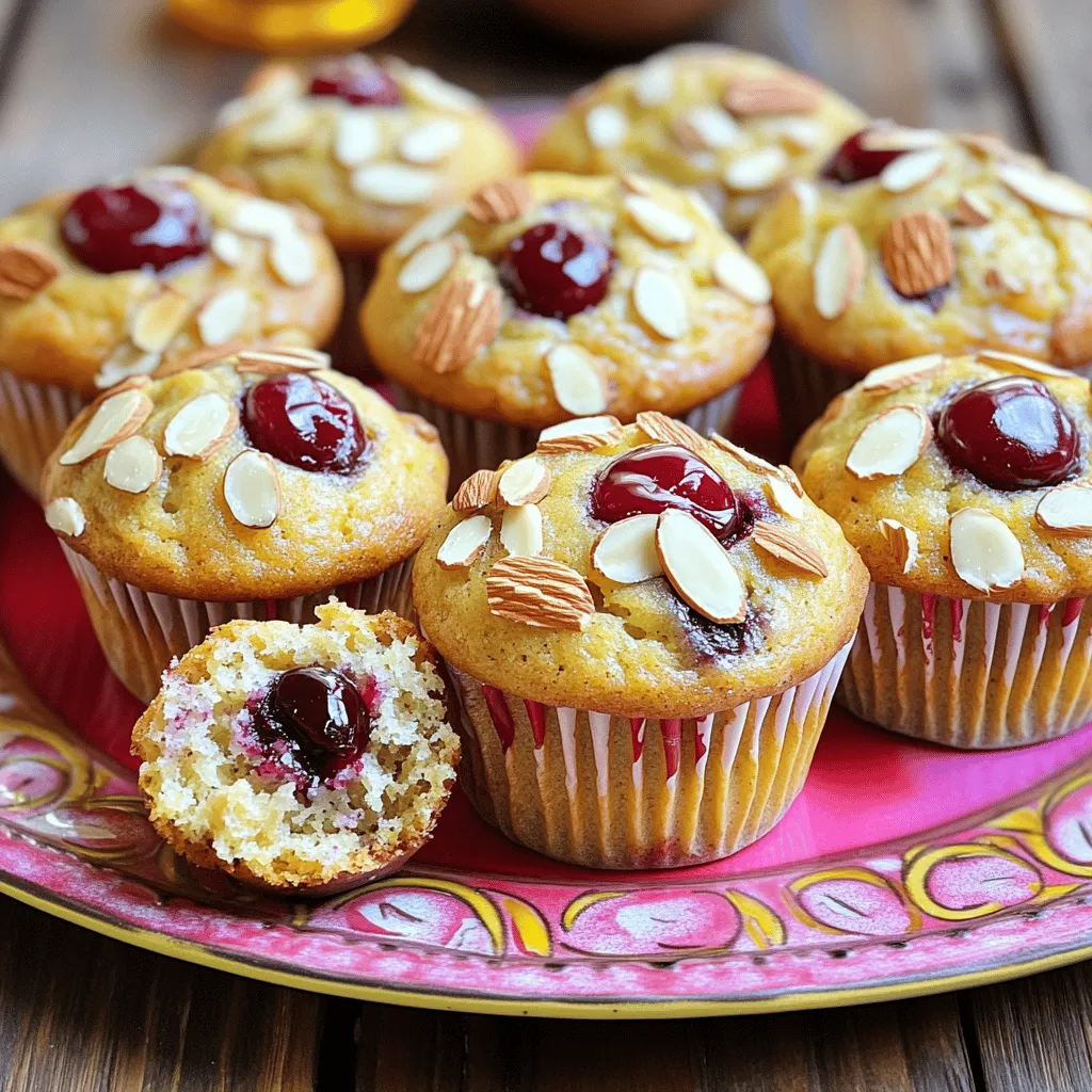 Cherry Almond Protein Muffins Simple and Tasty Treat
