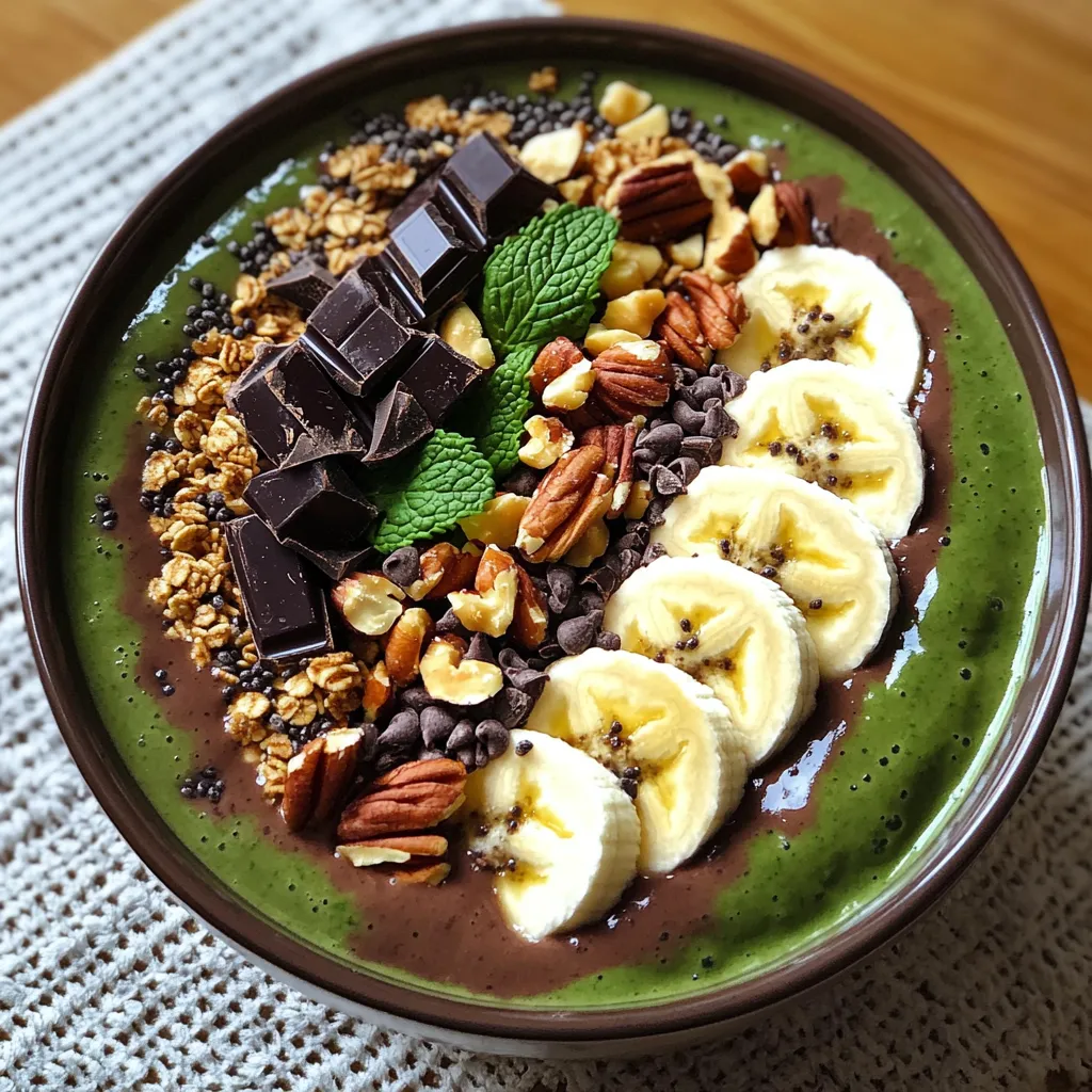 High-Protein Mint Chocolate Smoothie Bowl Delight