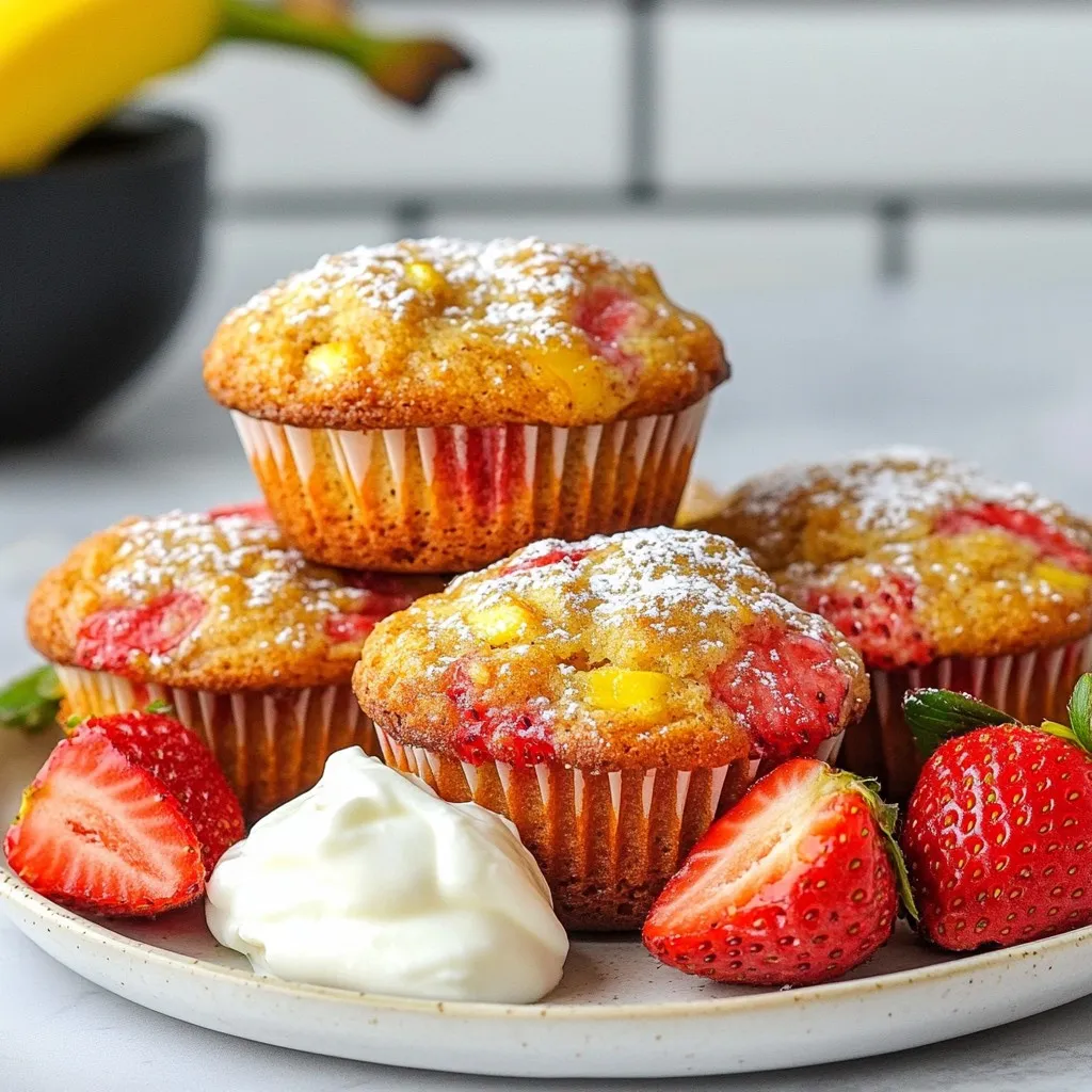 Strawberry Banana Oat Muffins Healthy and Tasty Snack