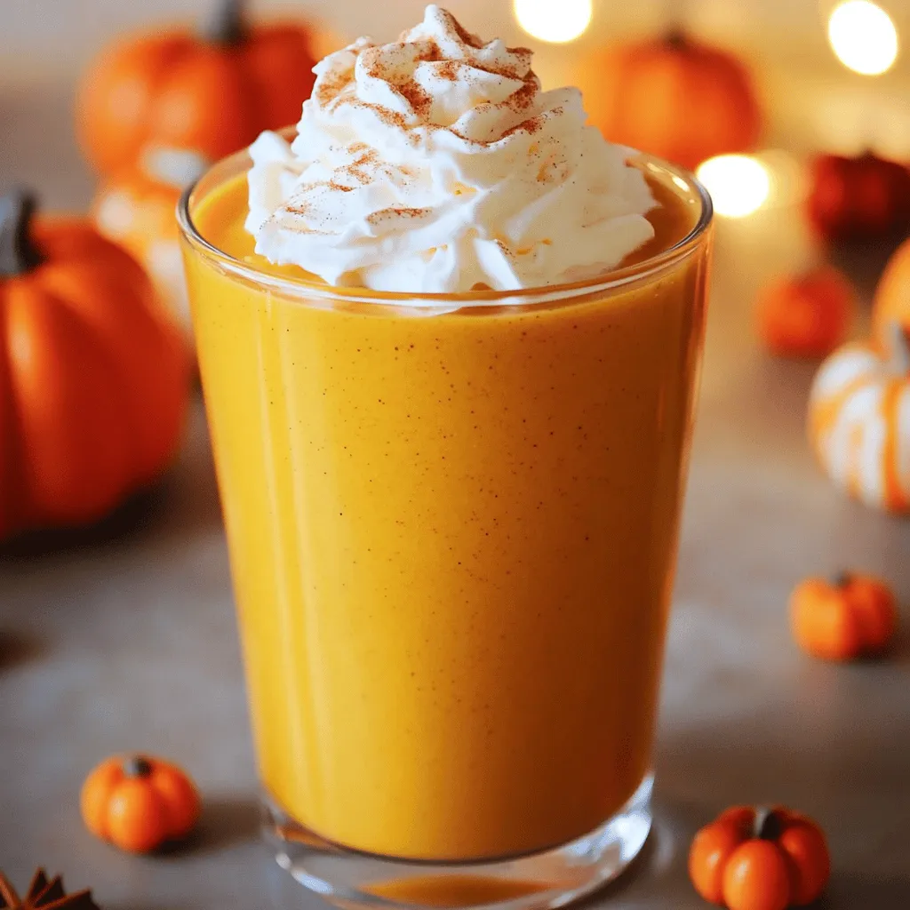 Pumpkin Spice Latte Smoothie Rich and Creamy Blend