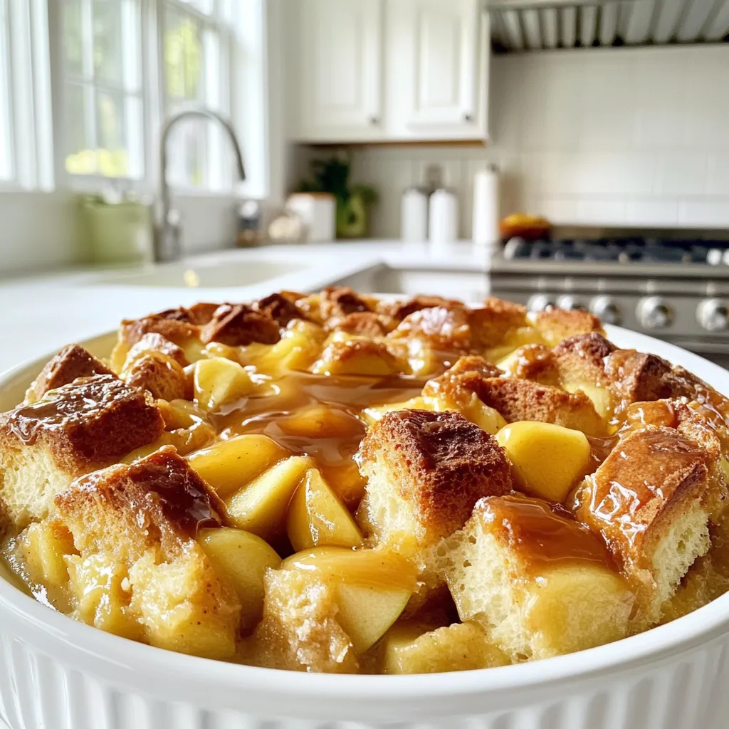 Apple Cider Bread Pudding with Caramel Delight