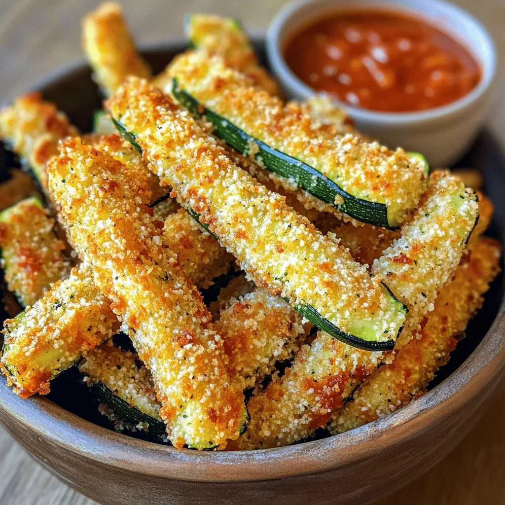 Air Fryer Parmesan Zucchini Fries Crispy and Easy Recipe