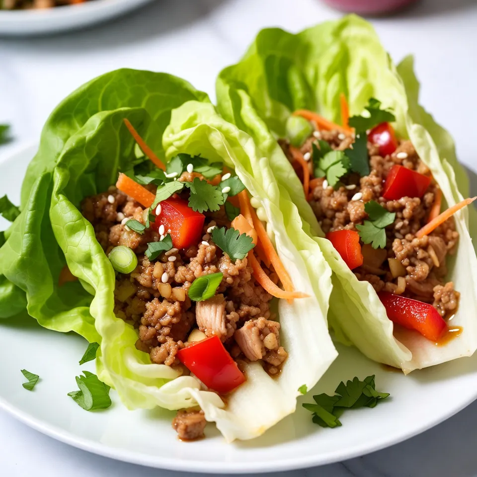Ginger Lime Chicken Lettuce Wraps Flavorful Recipe