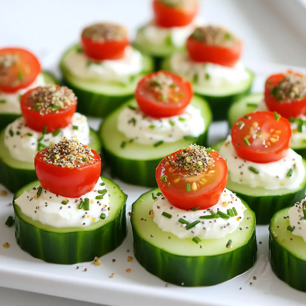 Everything Bagel Cucumber Bites Flavorful Party Snack
