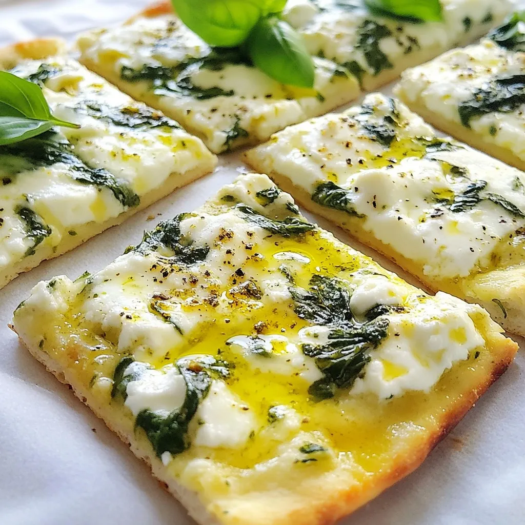 Three Cheese Spinach Flatbread Tasty and Simple Recipe