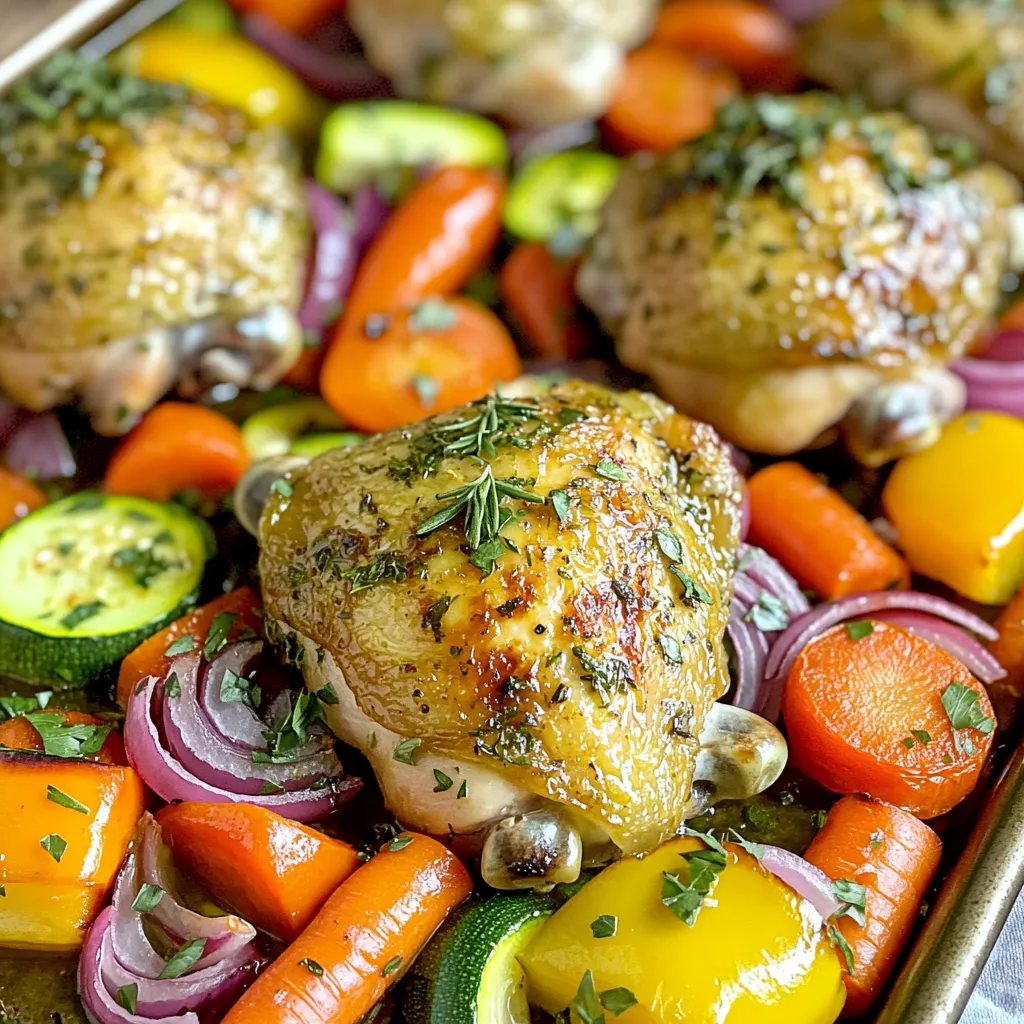 Sheet-Pan Garlic Herb Chicken and Veggies Delight
