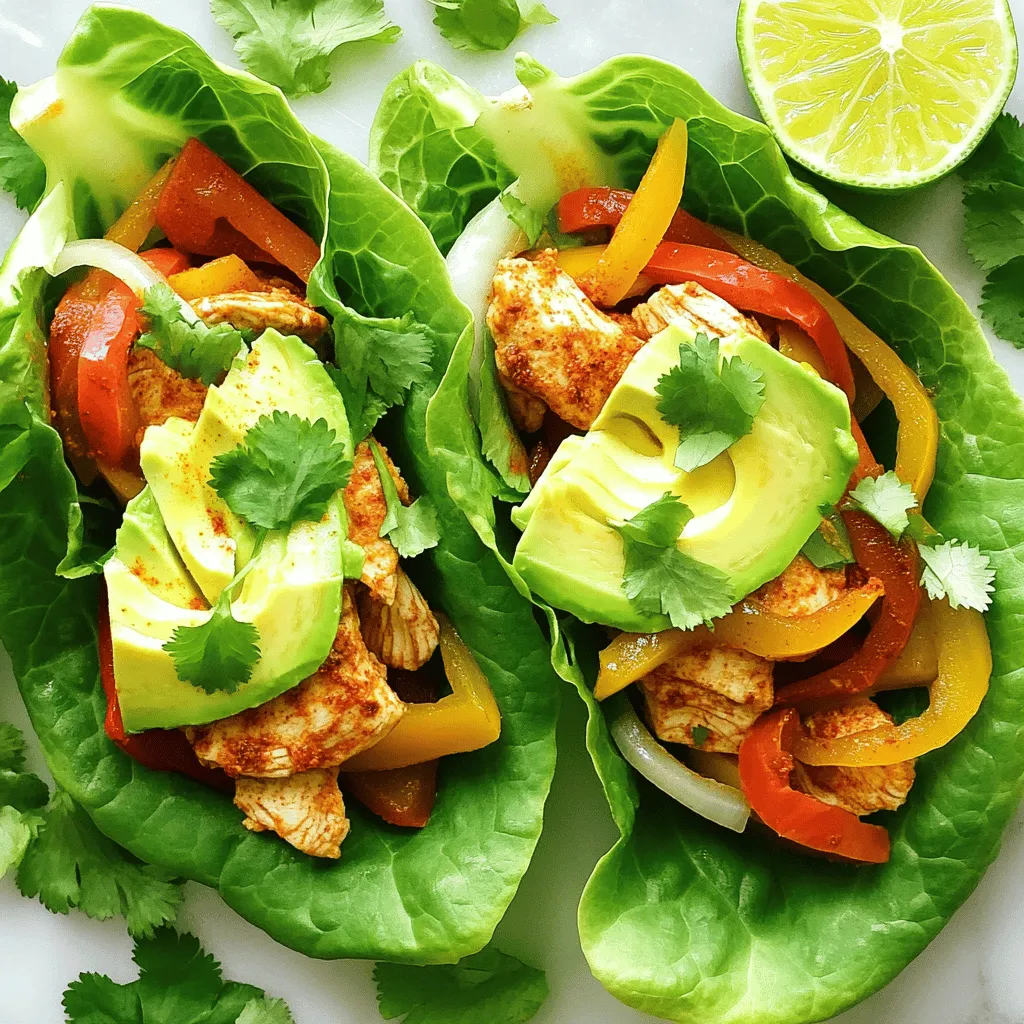 Chicken Fajita Lettuce Wraps Healthy and Tasty Option