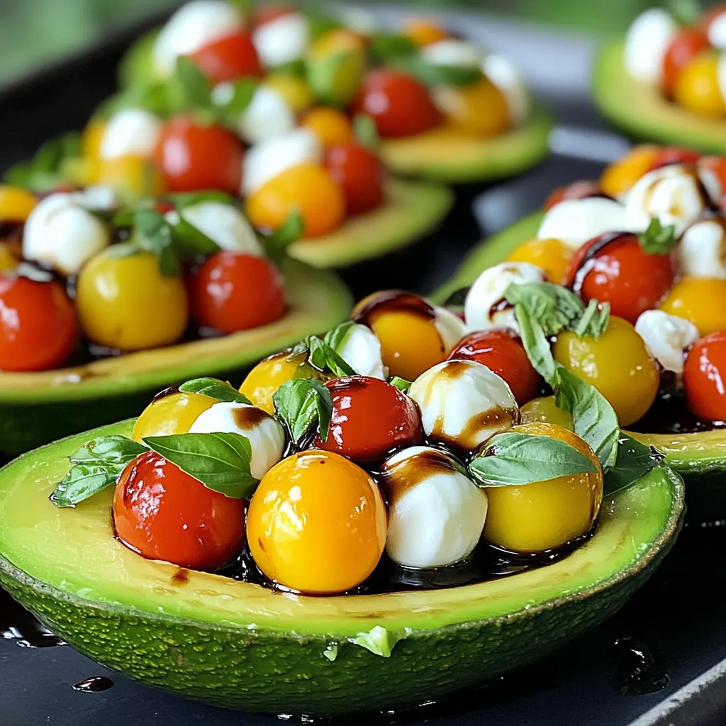 Caprese Stuffed Avocados Tasty and Fresh Delight