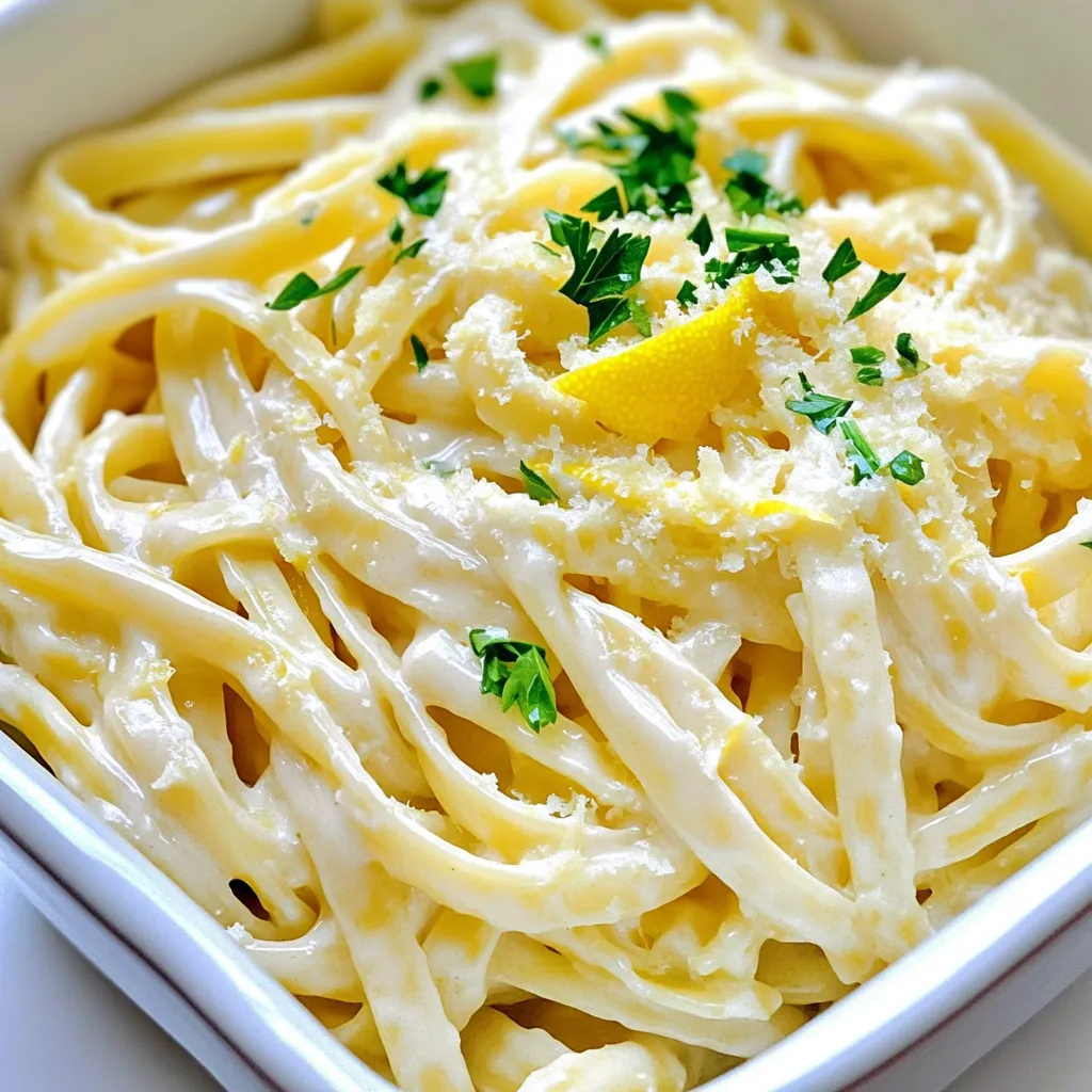 Minute Creamy Garlic Lemon Pasta Easy and Tasty Dish