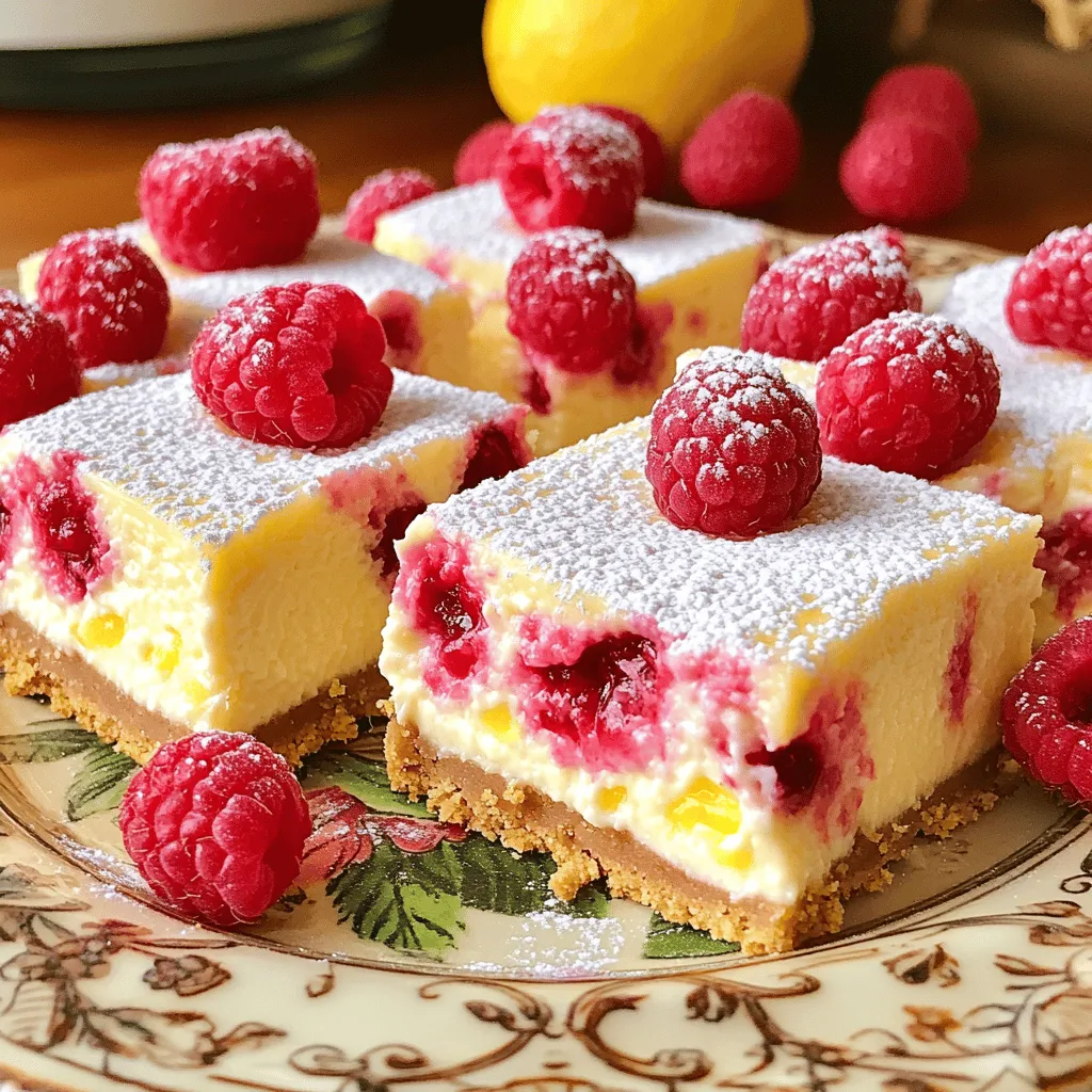 Raspberry Lemon Cheesecake Bars Delightful and Easy