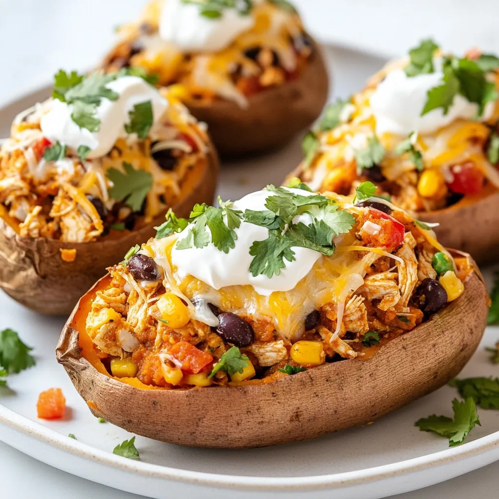 Cajun Chicken Stuffed Sweet Potatoes Savory Delight